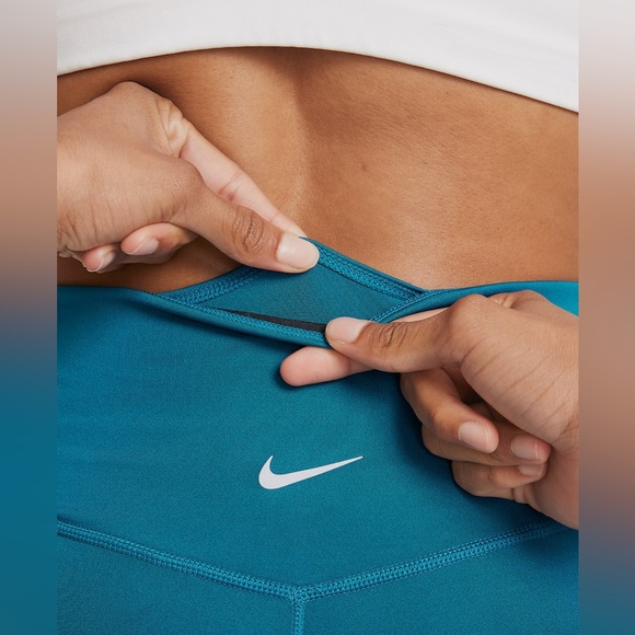 Nike Women's Swoosh Run (Teal) 7/8Running Leggings (DJ0934-301) Size Small NWT - Picture 4 of 7